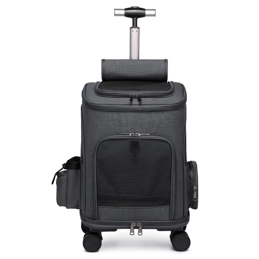 Portable Foldable Pet Backpack for Pets on wheel