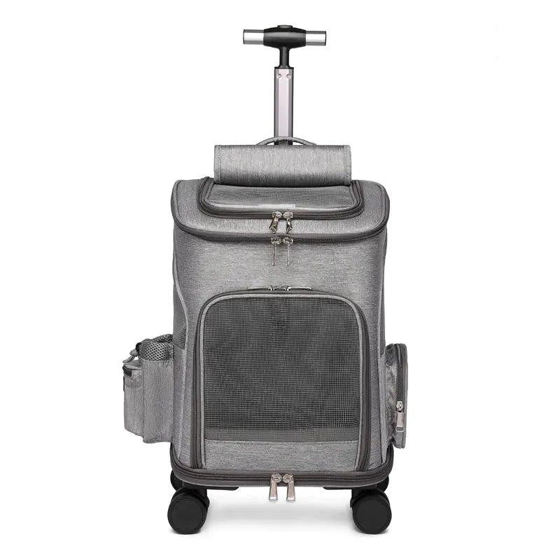 Portable Foldable Pet Backpack for Pets on wheel