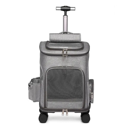 Portable Foldable Pet Backpack for Pets on wheel