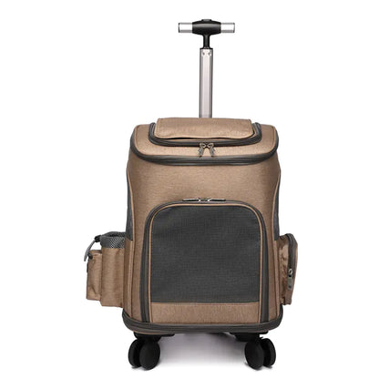 Portable Foldable Pet Backpack for Pets on wheel