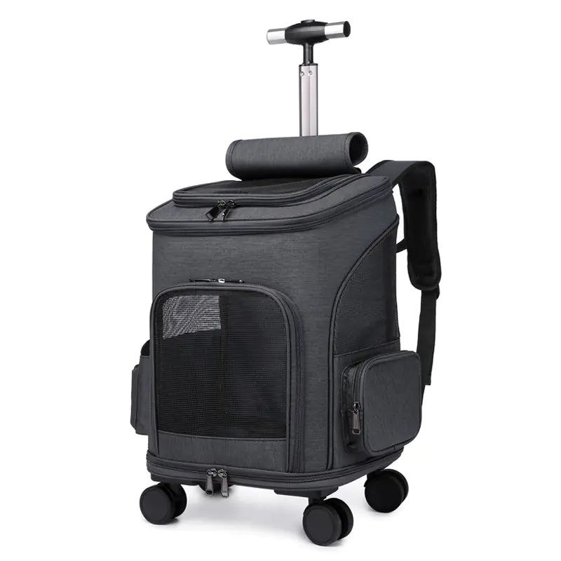 Portable Foldable Pet Backpack for Pets on wheel